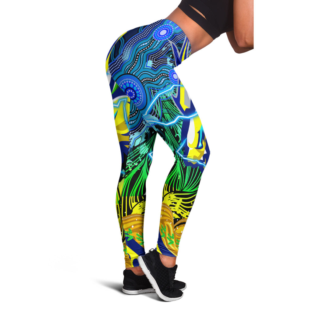 eels-rugby-leggings-aboriginal-electric-eels-dot-painting-style