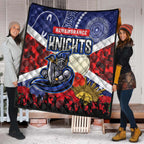 knights-rugby-anzac-aboriginal-quilt-newcastle-knights-with-anzac-day-poppy-flower-quilt