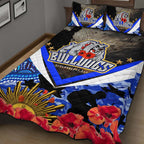 bulldogs-rugby-anzac-aboriginal-quilt-bed-set-poppy-flower-remembrance-day-quilt-bed-set