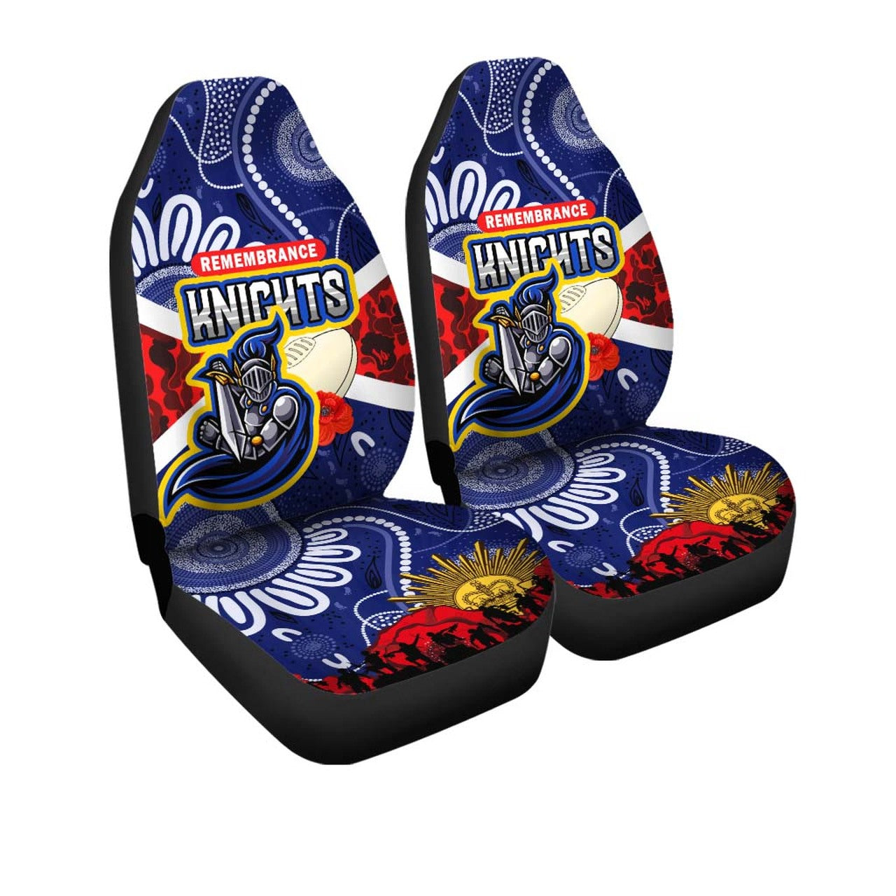 knights-rugby-anzac-aboriginal-car-seat-cover-newcastle-knights-with-anzac-day-poppy-flower-car-seat-cover