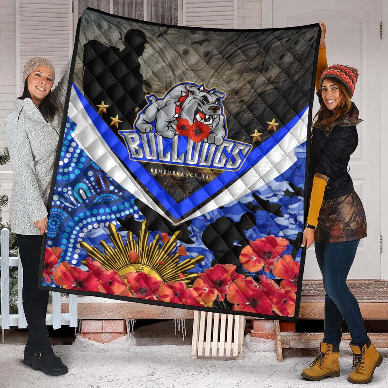 bulldogs-rugby-anzac-aboriginal-quilt-poppy-flower-remembrance-day-quilt