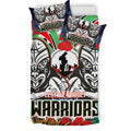 warrior-rugby-anzac-aboriginal-bedding-set-custom-new-zealand-warriors-anzac-day-with-maori-mask-bedding-set