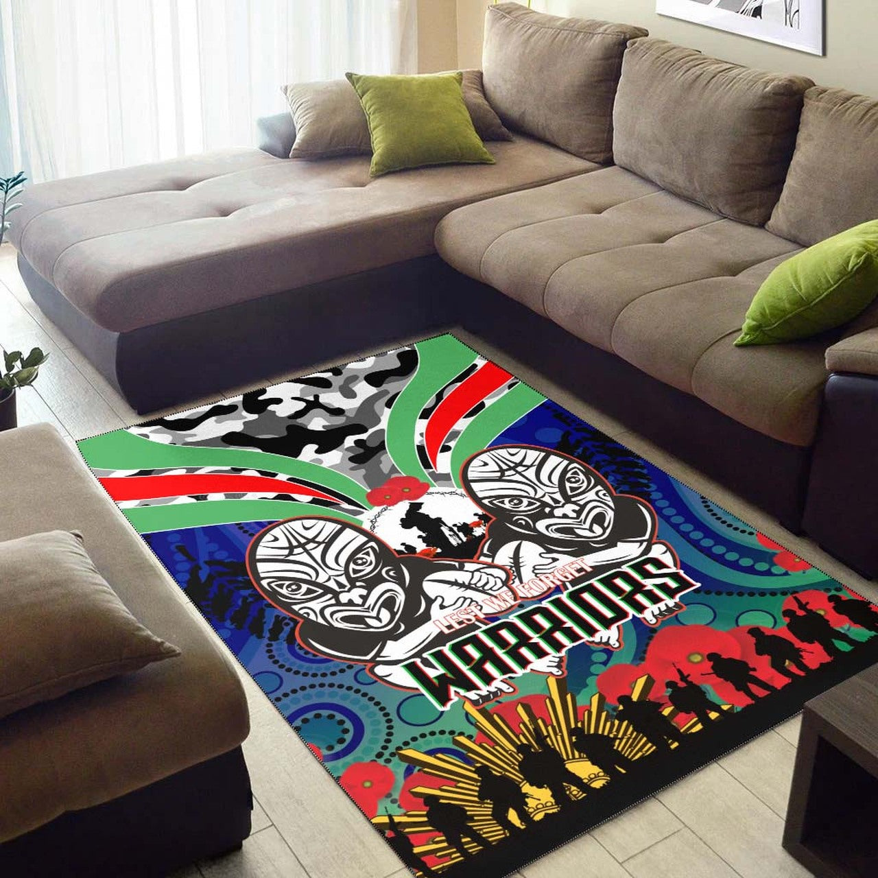 warrior-rugby-anzac-aboriginal-rug-custom-new-zealand-warriors-anzac-day-with-maori-mask-rug
