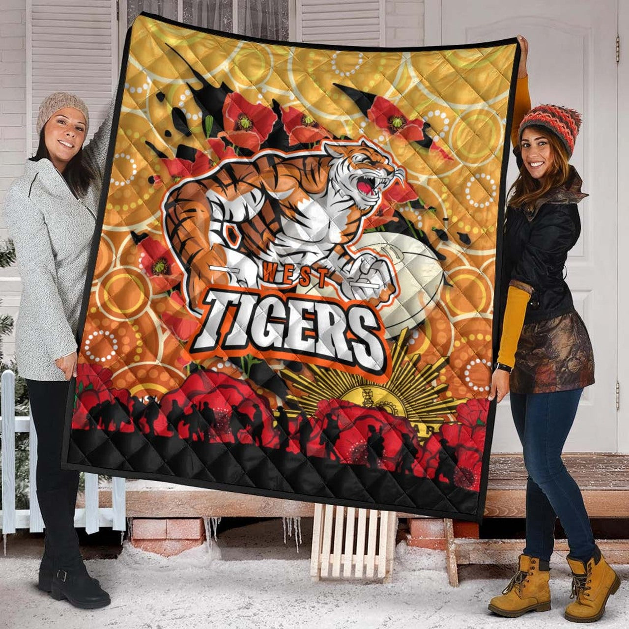 tigers-rugby-anzac-aboriginal-quilt-tigers-rugby-with-remembrance-day-poppy-flower-quilt