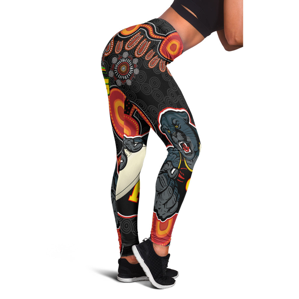 panthers-rugby-leggings-aboriginal-panthers-dot-painting-style