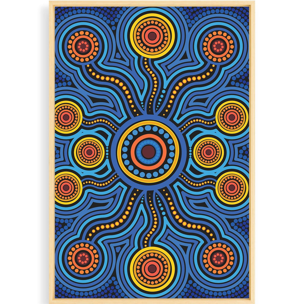 printed-canvas-indigenous-blue-dot-painting-art