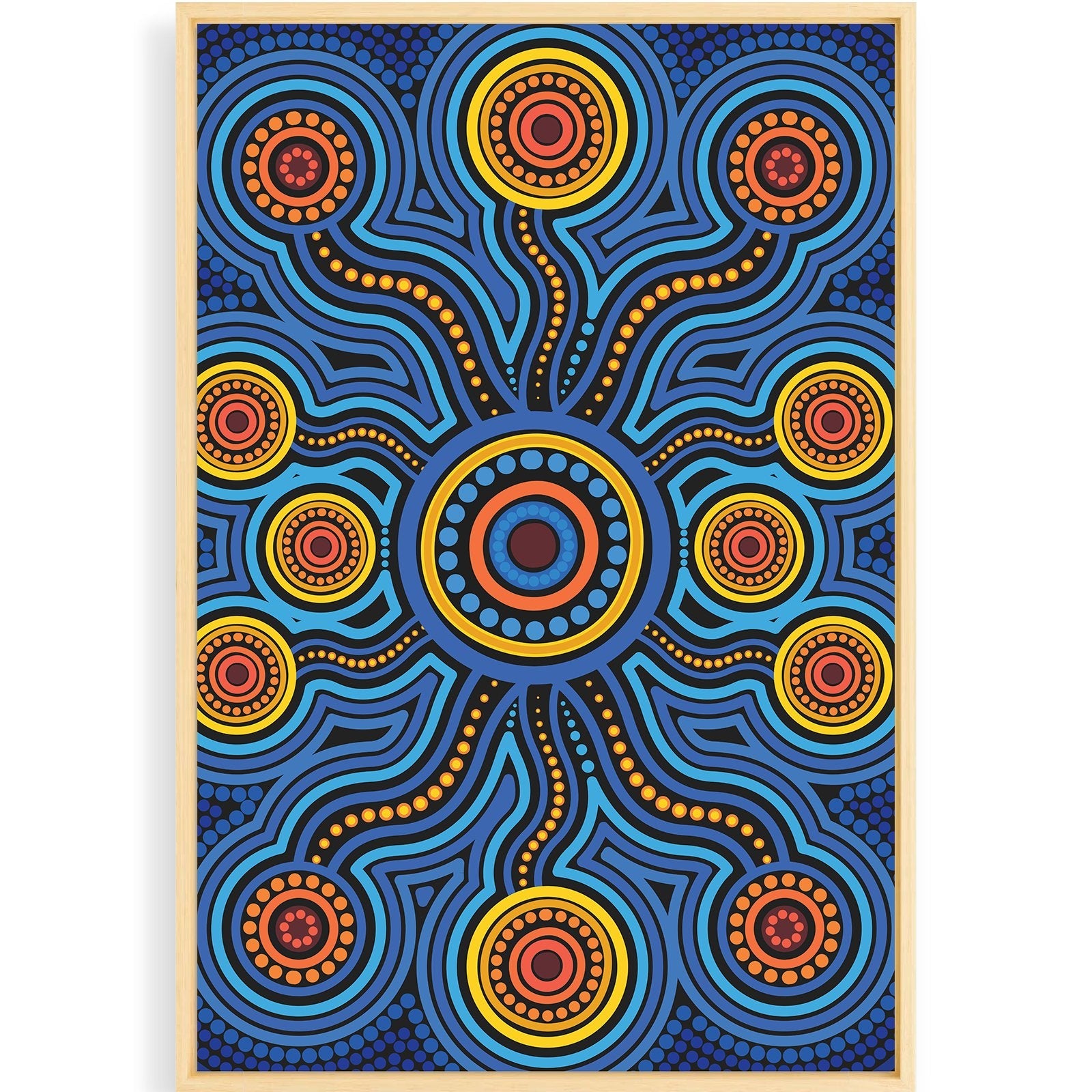 printed-canvas-indigenous-blue-dot-painting-art
