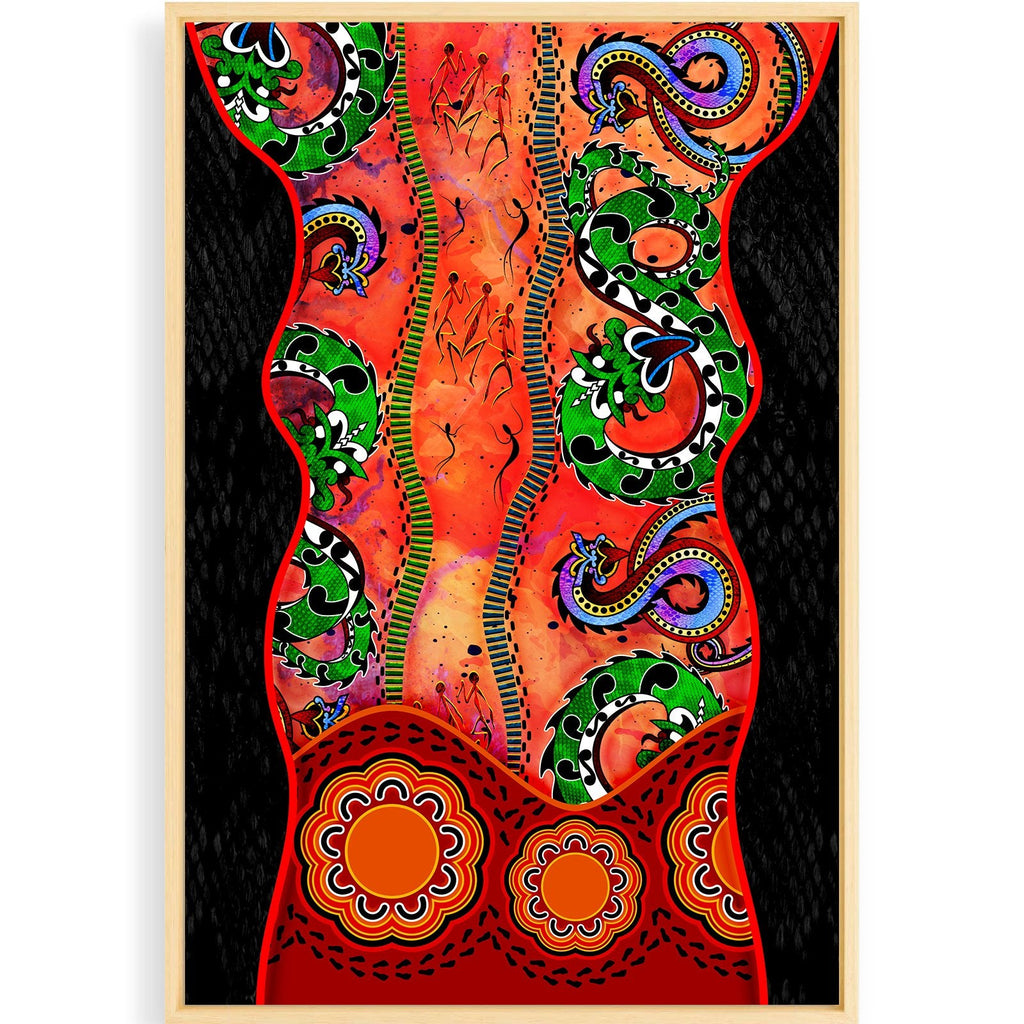printed-canvas-indigenous-patterns-orange