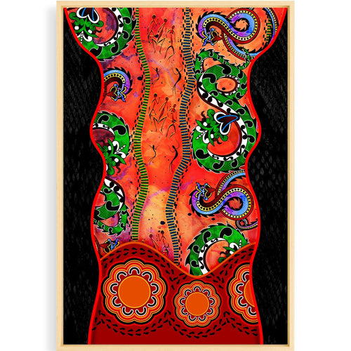 printed-canvas-indigenous-patterns-orange