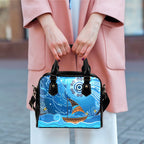 Shoulder Handbag - Aboriginal View Sea With Fish And Boat - Vibe Hoodie