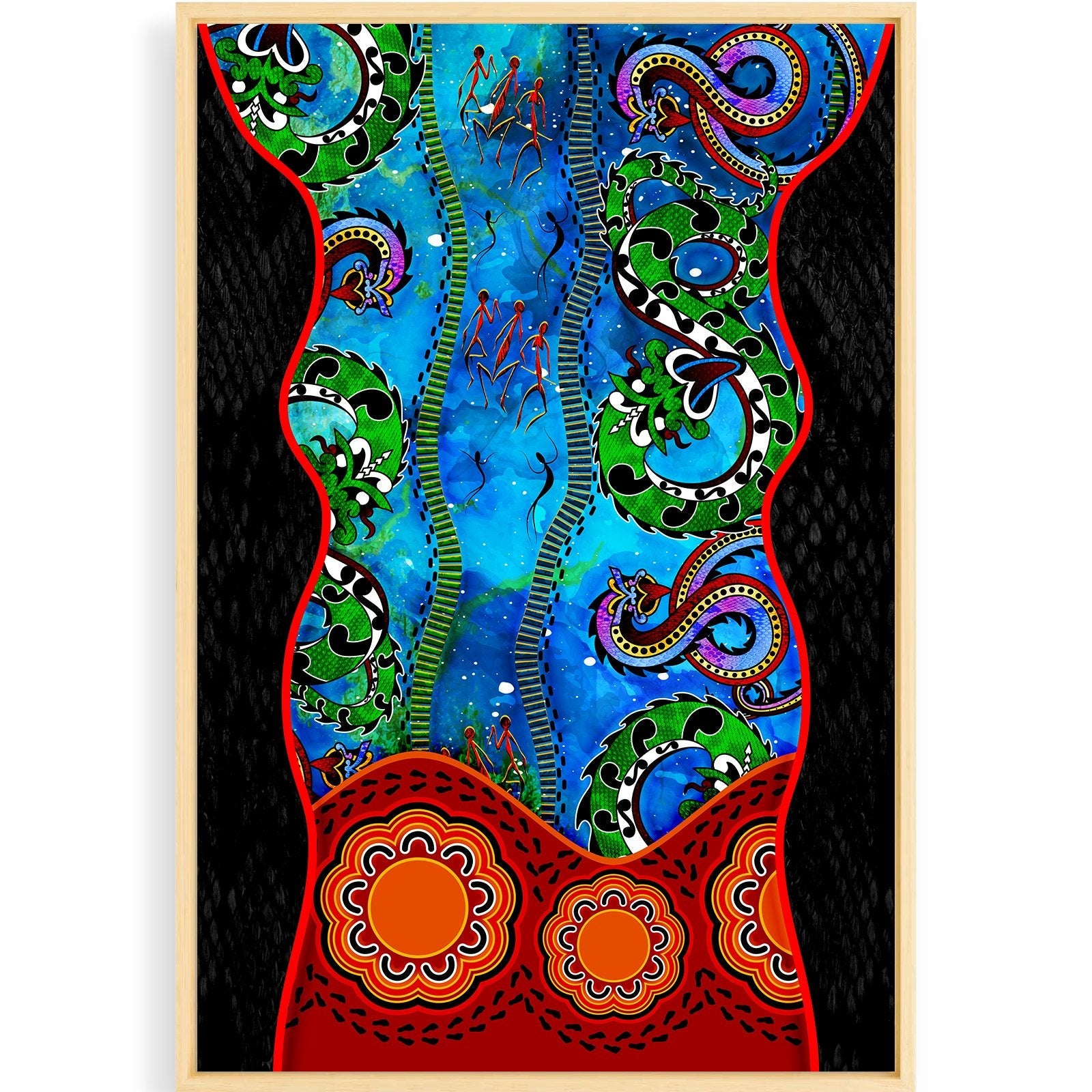 printed-canvas-indigenous-patterns-blue