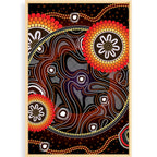 printed-canvas-indigenous-circle-dot-painting-art