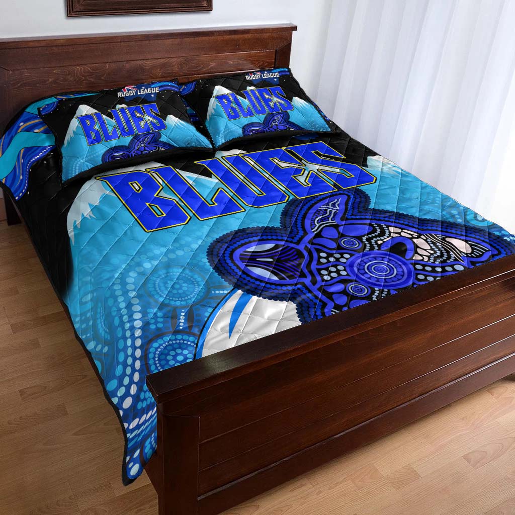 blues-rugby-quilt-bed-set-blues-rugby-league-turtle-and-mountain-aboriginal-culture-quilt-bed-set