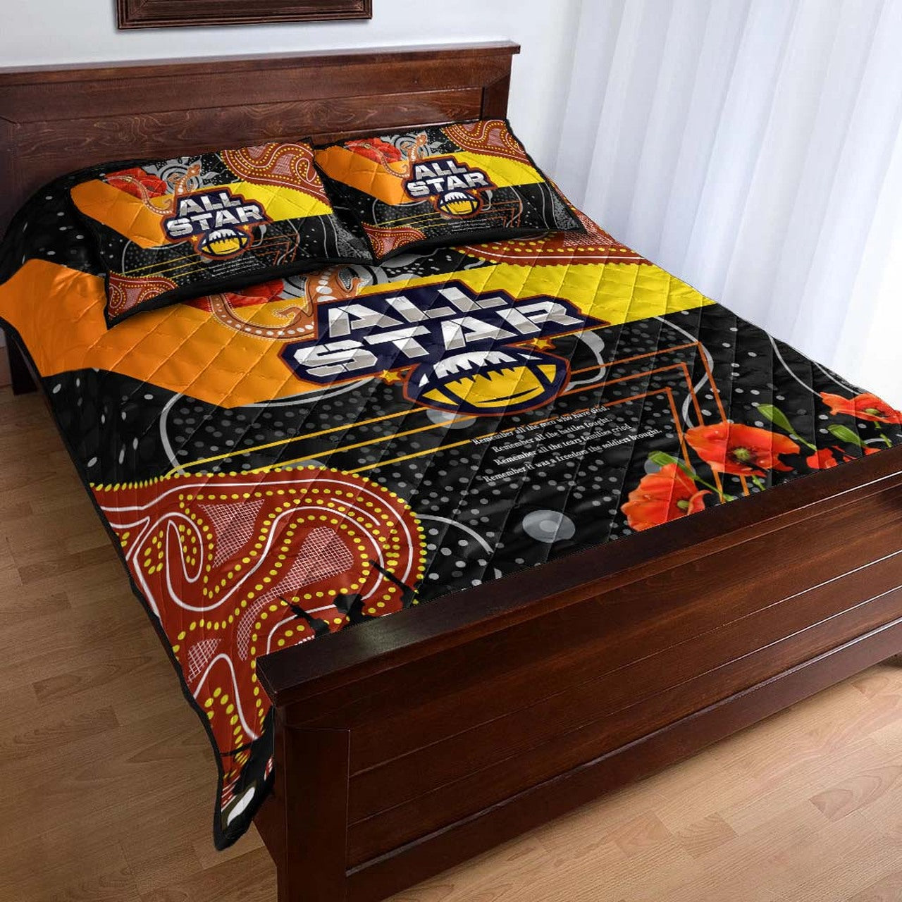 all-stars-rugby-anzac-aboriginal-quilt-bed-set-all-stars-with-anzac-day-with-poppy-flower-quilt-bed-set
