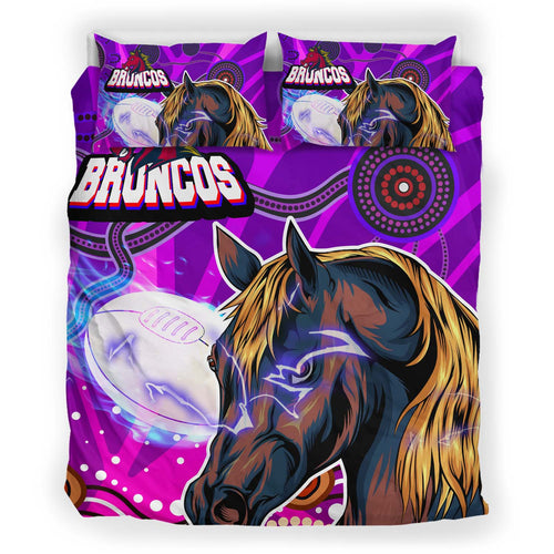 broncos-rugby-bedding-set-custom-broncos-horse-rugby-with-aboriginal-low-poly-style-bedding-set