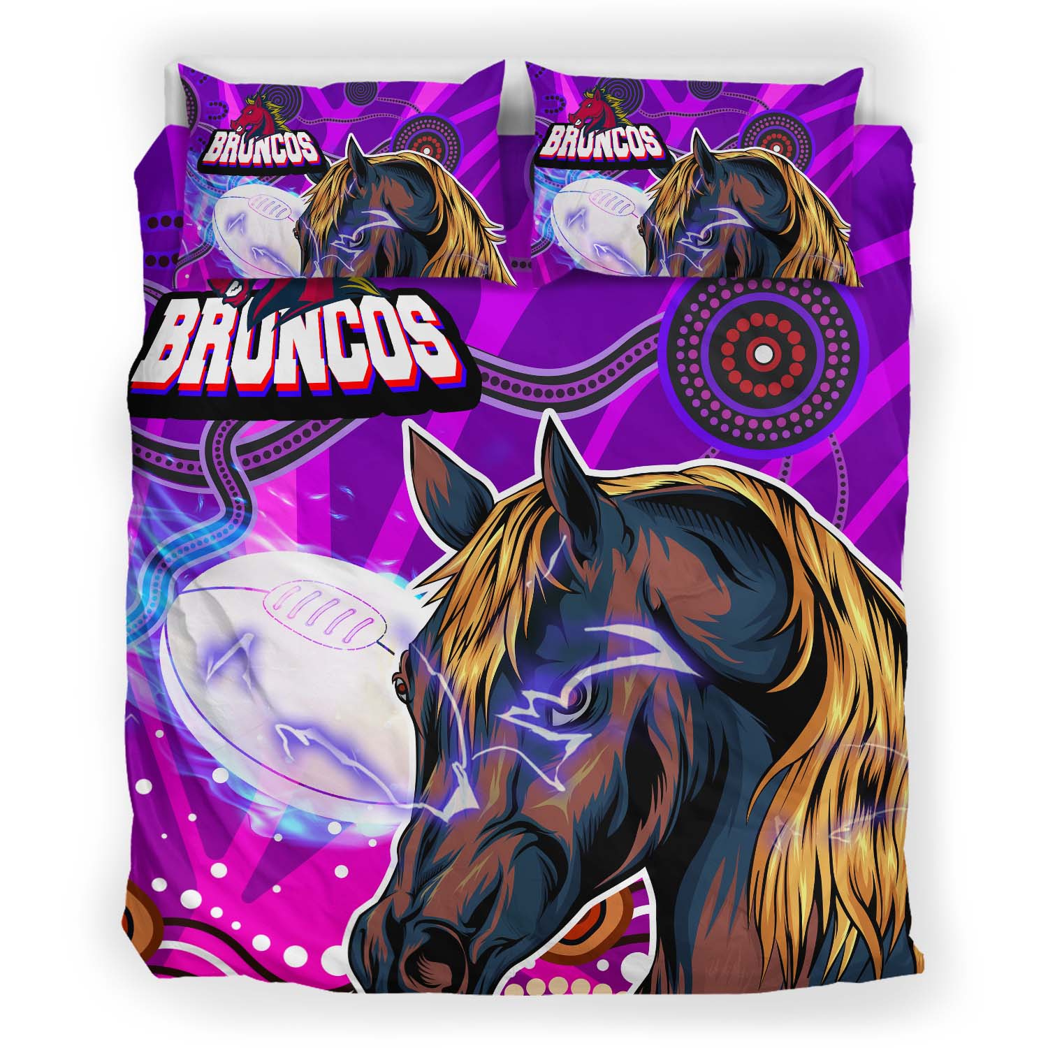 broncos-rugby-bedding-set-custom-broncos-horse-rugby-with-aboriginal-low-poly-style-bedding-set