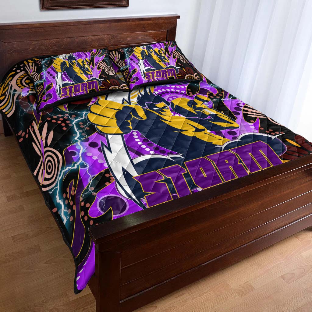 storm-rugby-quilt-bed-set-storm-rugby-team-with-aboriginal-dot-painting-and-indigenous-pattern-quilt-bed-set