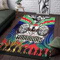 warrior-rugby-anzac-aboriginal-rug-custom-new-zealand-warriors-anzac-day-with-maori-mask-rug