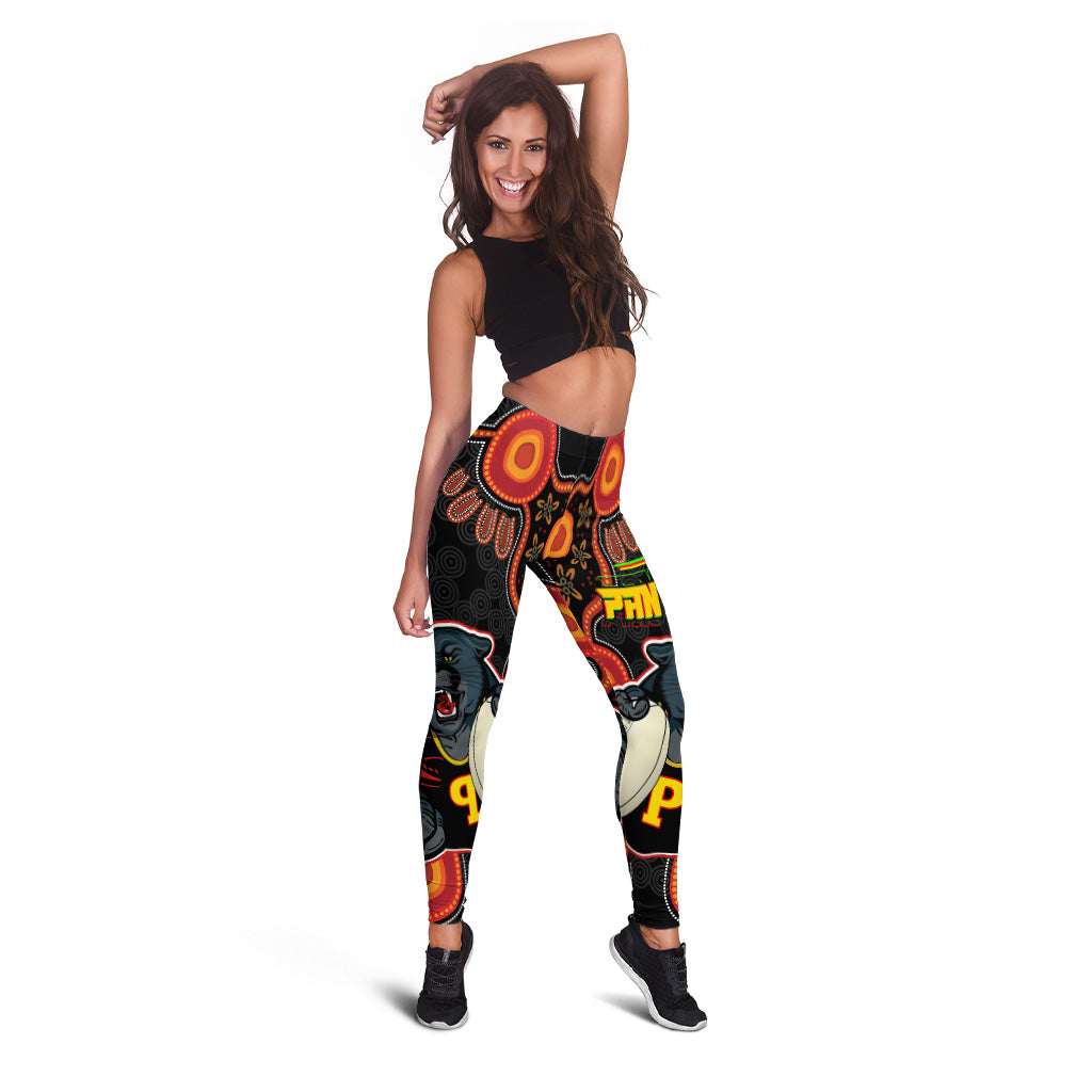 panthers-rugby-leggings-aboriginal-panthers-dot-painting-style