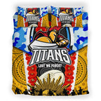 titans-rugby-anzac-aboriginal-bedding-set-titans-with-poppy-watercolor-flower-bedding-set