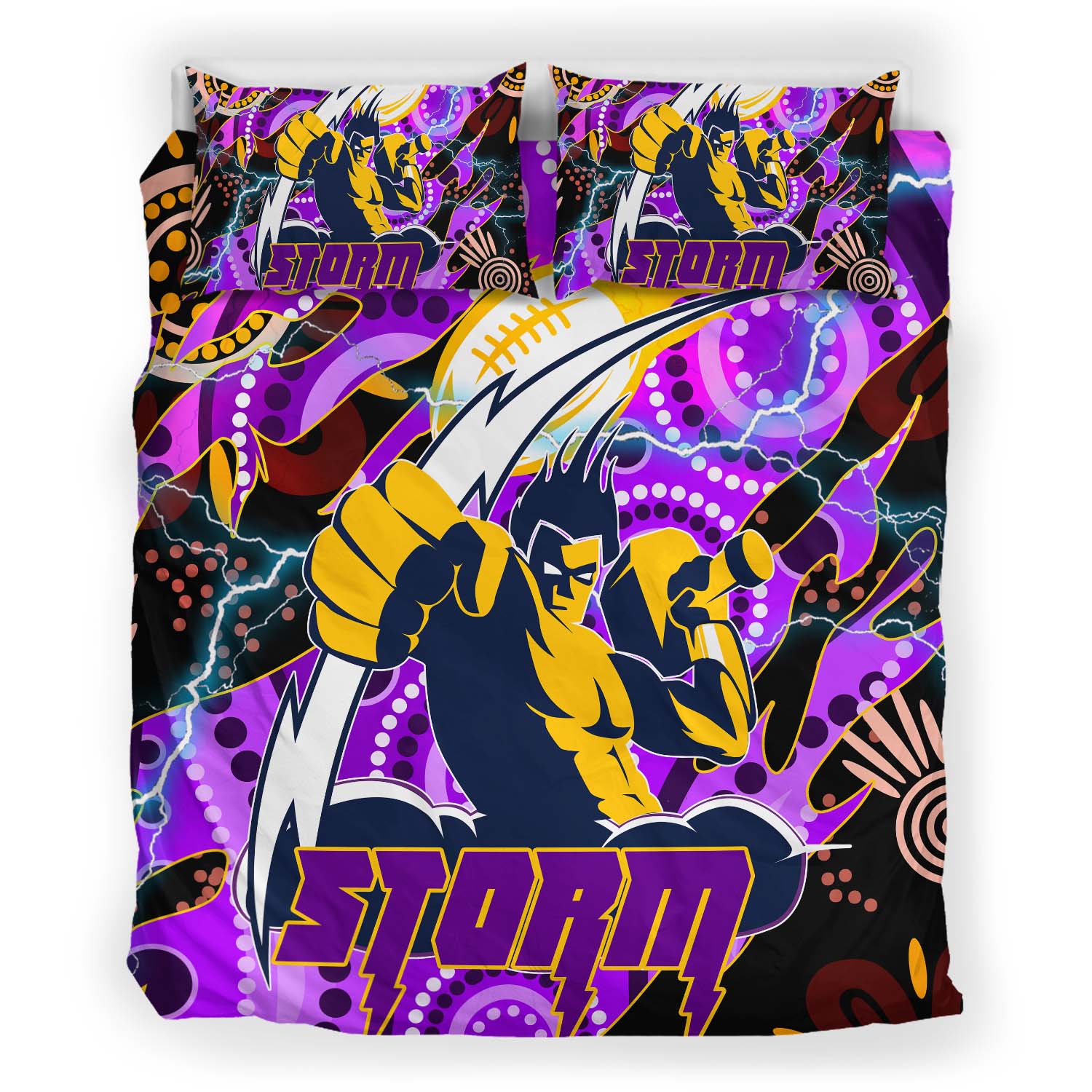 storm-rugby-bedding-set-storm-rugby-team-with-aboriginal-dot-painting-and-indigenous-pattern-bedding-set