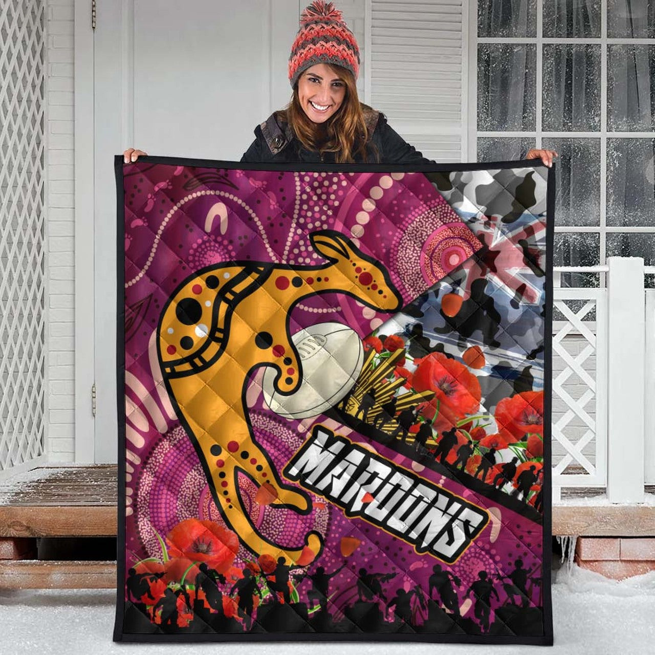 maroons-rugby-anzac-aboriginal-quilt-maroons-aboriginal-pattern-with-anzac-day-poppy-flower-quilt