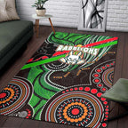 rabbitohs-rugby-anzac-aboriginal-rug-rabbitohs-remembrance-day-with-poppy-flower-rug
