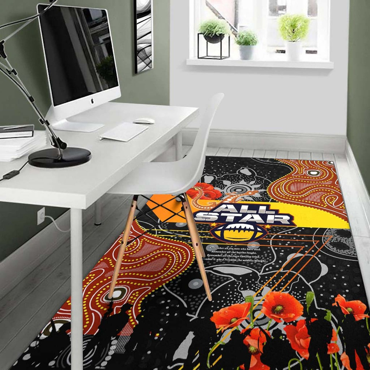 all-stars-rugby-anzac-aboriginal-area-rug-all-stars-with-anzac-day-with-poppy-flower-area-rug