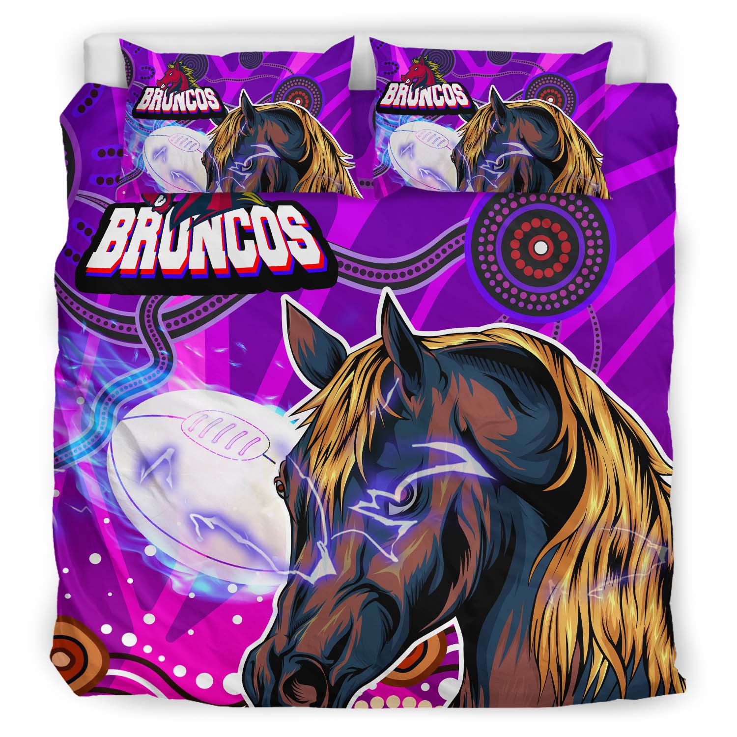 broncos-rugby-bedding-set-custom-broncos-horse-rugby-with-aboriginal-low-poly-style-bedding-set