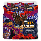 sea-eagles-rugby-anzac-aboriginal-bedding-set-manly-warringah-sea-eagles-with-anzac-day-poppy-flower-bedding-set