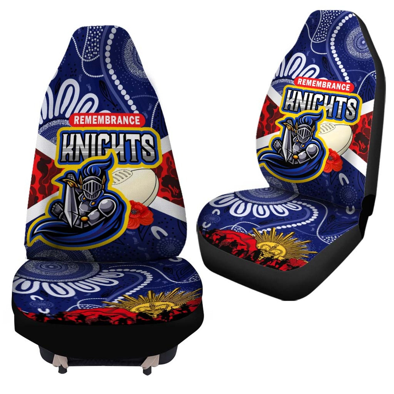 knights-rugby-anzac-aboriginal-car-seat-cover-newcastle-knights-with-anzac-day-poppy-flower-car-seat-cover