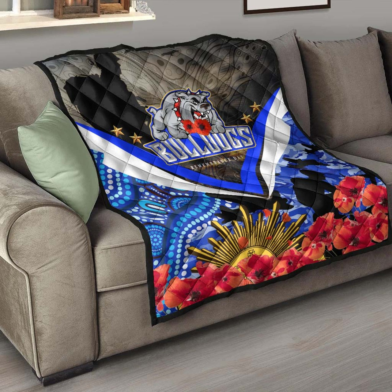 bulldogs-rugby-anzac-aboriginal-quilt-poppy-flower-remembrance-day-quilt