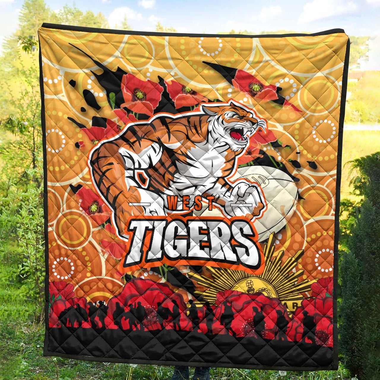 tigers-rugby-anzac-aboriginal-quilt-tigers-rugby-with-remembrance-day-poppy-flower-quilt