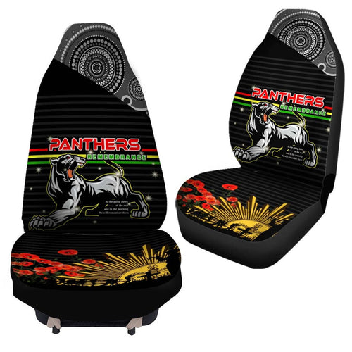 panthers-rugby-anzac-aboriginal-car-seat-cover-penrith-panthers-with-poppy-flower-art-car-seat-cover