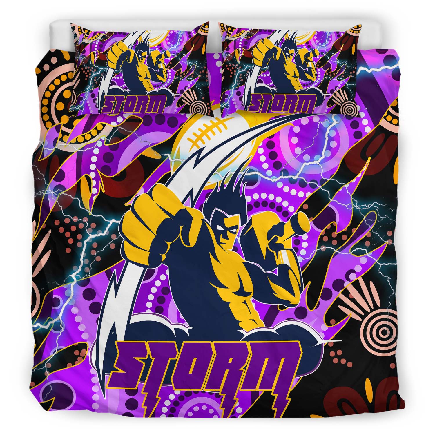 storm-rugby-bedding-set-storm-rugby-team-with-aboriginal-dot-painting-and-indigenous-pattern-bedding-set