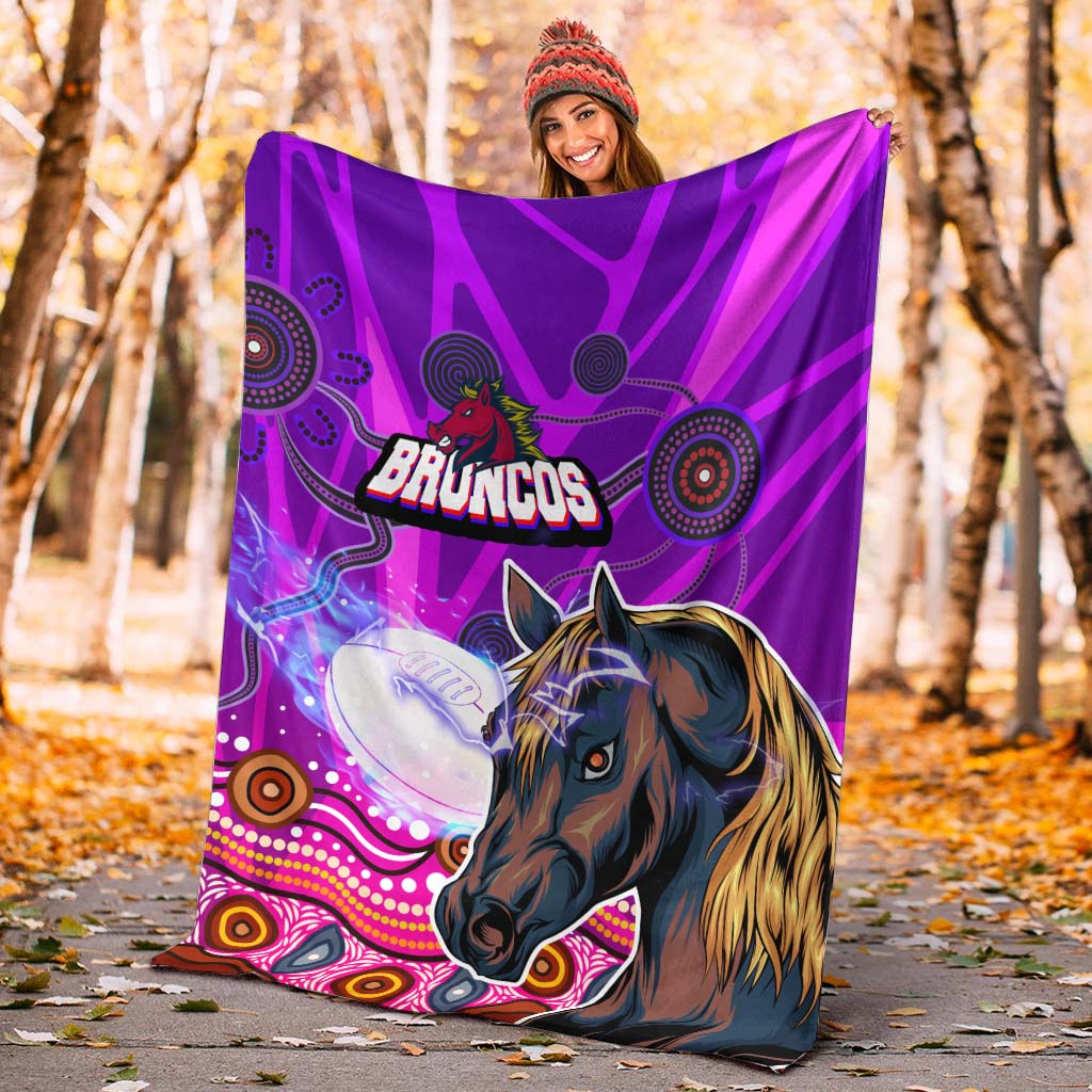 broncos-rugby-blanket-custom-broncos-horse-rugby-with-aboriginal-low-poly-style-blanket