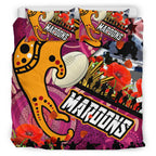 maroons-rugby-anzac-aboriginal-bedding-set-maroons-aboriginal-pattern-with-anzac-day-poppy-flower-bedding-set