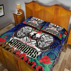 warrior-rugby-anzac-aboriginal-quilt-bed-set-new-zealand-warriors-anzac-day-with-maori-mask-quilt-bed-set