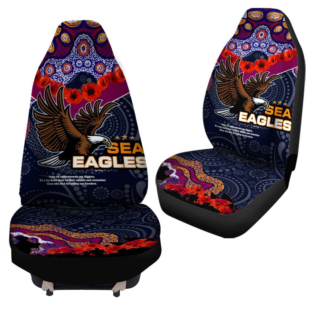 sea-eagles-rugby-anzac-aboriginal-car-seat-cover-manly-warringah-sea-eagles-with-anzac-day-poppy-flower-car-seat-cover