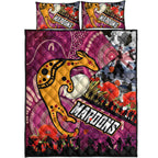 maroons-rugby-anzac-aboriginal-quilt-bed-set-maroons-aboriginal-pattern-with-anzac-day-poppy-flower-quilt-bed-set