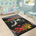 panthers-rugby-anzac-aboriginal-rug-custom-penrith-panthers-with-poppy-flower-art-rug