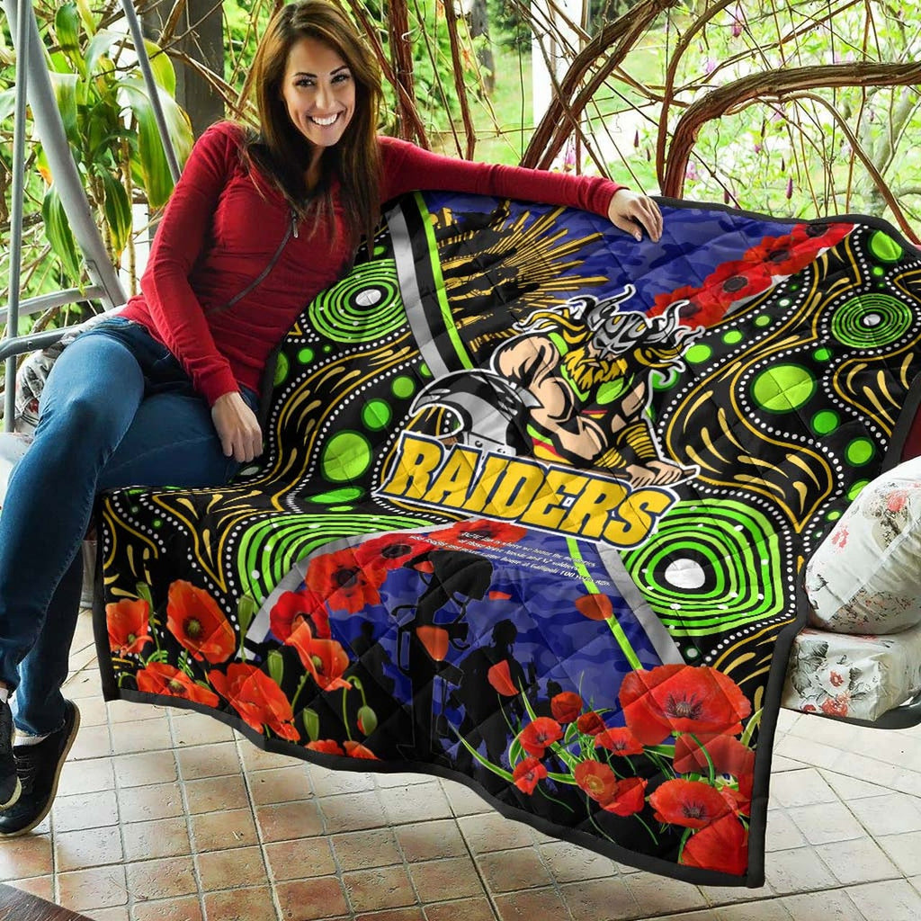 raiders-rugby-anzac-aboriginal-quilt-canberra-raiders-with-anzac-day-poppy-flower-quilt