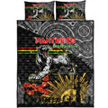 panthers-rugby-anzac-aboriginal-quilt-bed-set-penrith-panthers-with-poppy-flower-art-quilt-bed-set