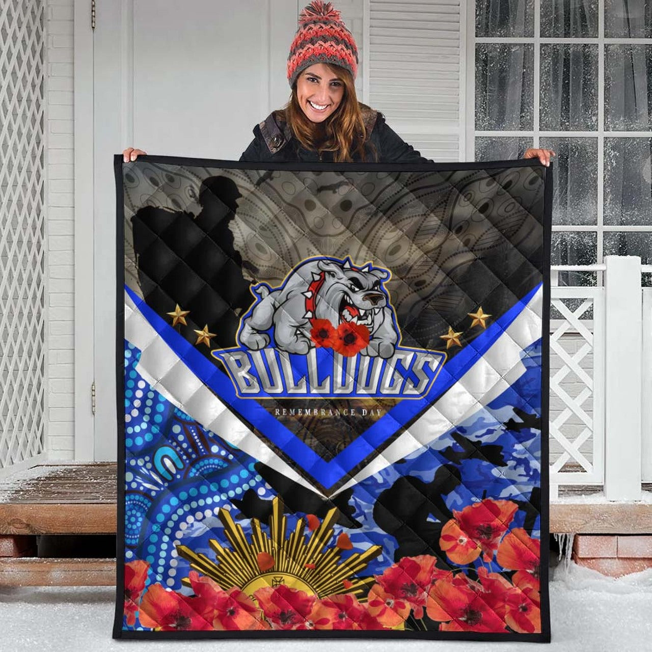 bulldogs-rugby-anzac-aboriginal-quilt-poppy-flower-remembrance-day-quilt