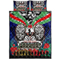 warrior-rugby-anzac-aboriginal-quilt-bed-set-new-zealand-warriors-anzac-day-with-maori-mask-quilt-bed-set