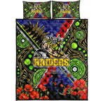 raiders-rugby-anzac-aboriginal-quilt-bed-set-canberra-raiders-with-anzac-day-poppy-flower-quilt-bed-set