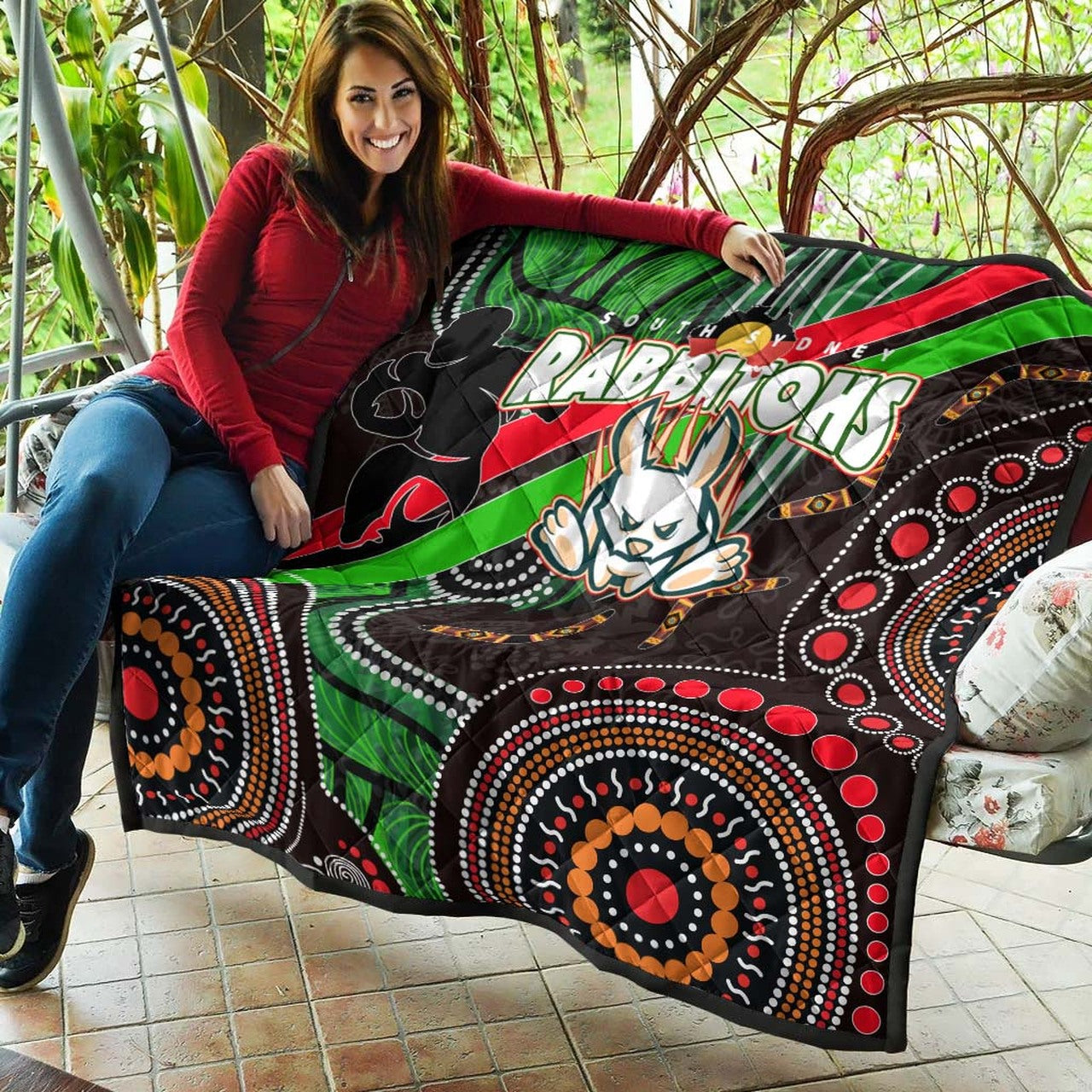 rabbitohs-rugby-anzac-aboriginal-quilt-rabbitohs-remembrance-day-with-poppy-flower-quilt