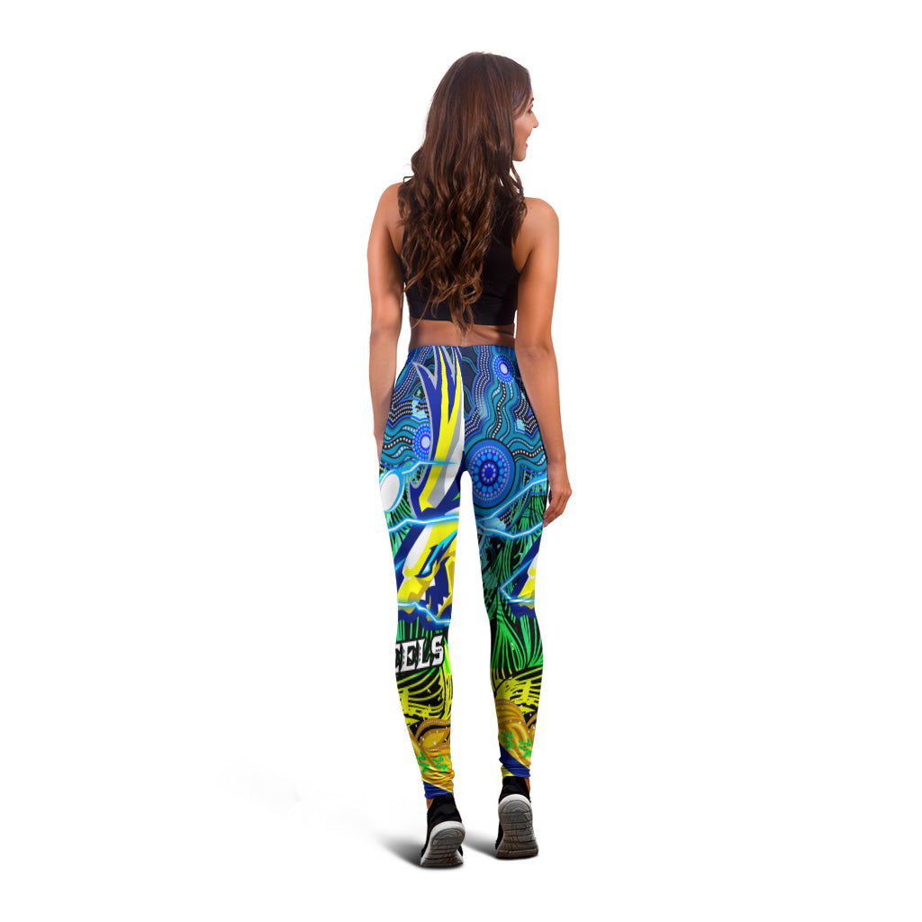 eels-rugby-leggings-aboriginal-electric-eels-dot-painting-style