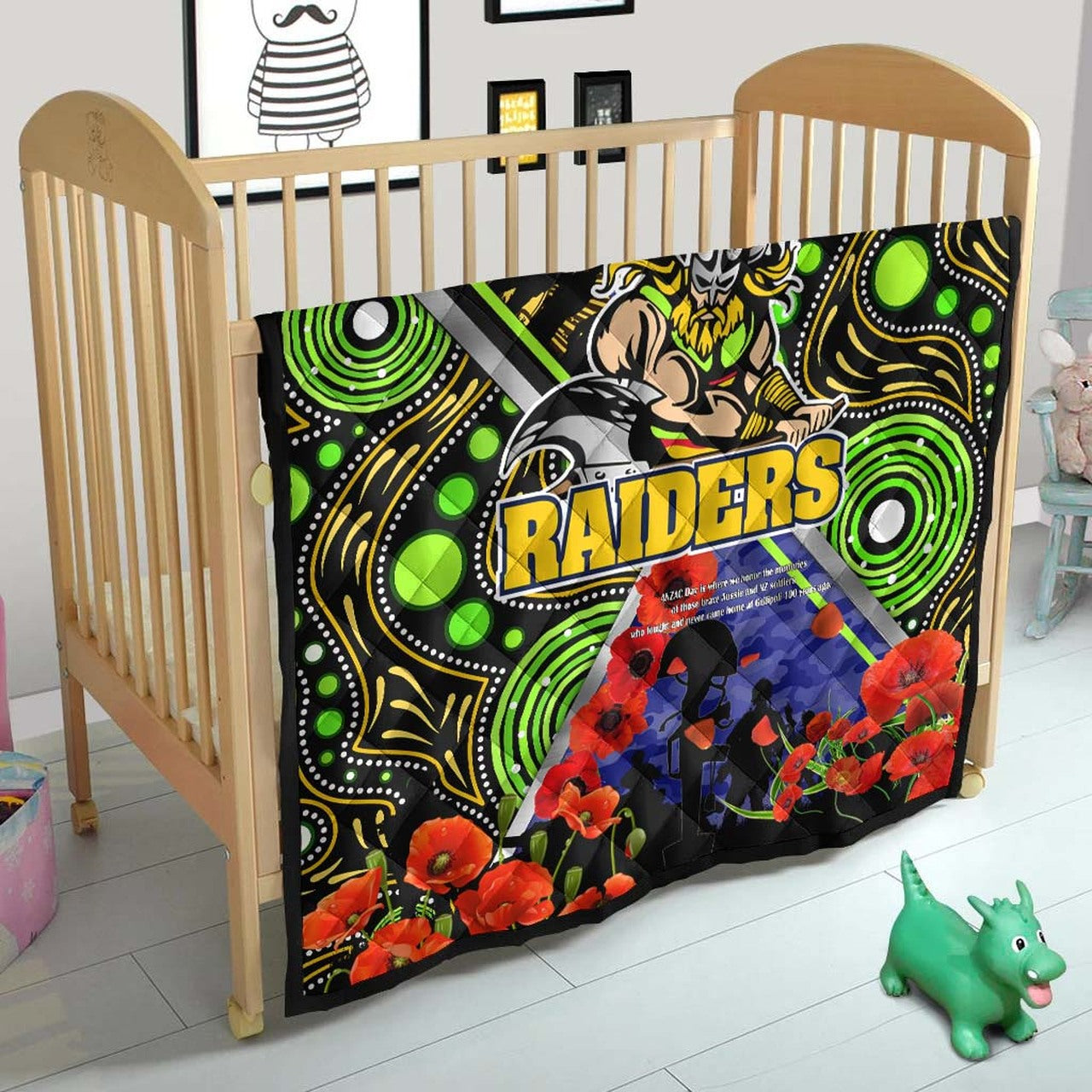 raiders-rugby-anzac-aboriginal-quilt-canberra-raiders-with-anzac-day-poppy-flower-quilt