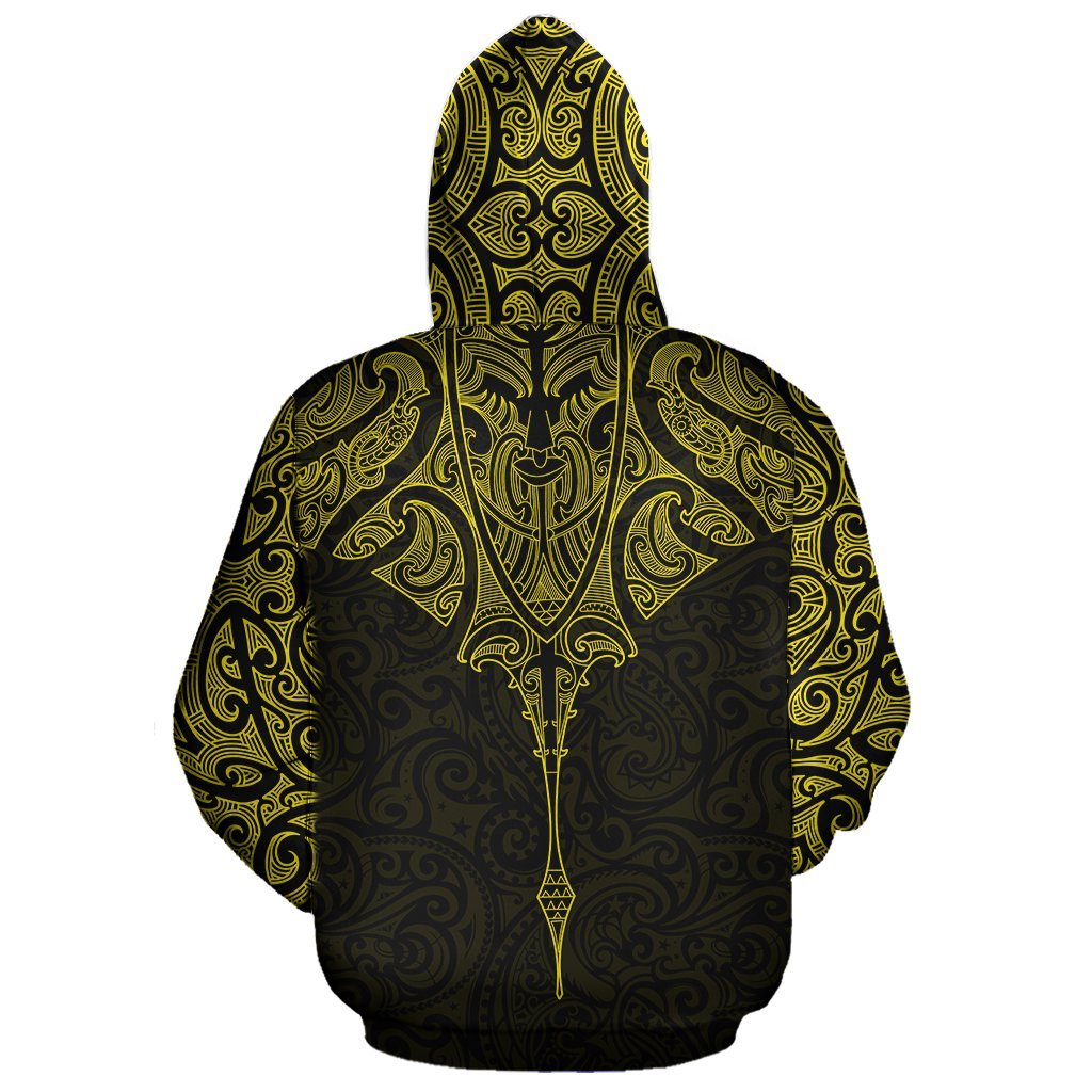 new-zealand-hoodie-manta-maori-ta-moko-yellow